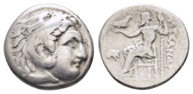 KINGS of MACEDON. Alexander III The Great.(336-323 BC).Lampsakos.Drachm.

Obv : Head of Herakles right, wearing lion skin.
Rev : AΛΕΞΑΝΔΡΟΥ.
Zeus ...