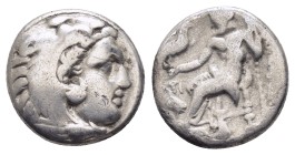 KINGS of MACEDON.Alexander III. (336-323 BC). AR. Drachm. Sardes

Obv : Head of Herakles right, wearing lion skin headdress
Rev : ΑΛΕΞΑΝΔΡΟΥ; Zeus ...