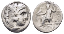 KINGS of MACEDON. Alexander III The Great.(336-323 BC).Drachm.

Condition : Good very fine.
Weight : 4,12 gr
Diameter : 18,37 mm