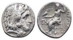 KINGS of MACEDON.Philip III. (323-317 BC). Kolophon .Drachm.

Obv : Head of Herakles right, wearing lion skin.
Rev : ΦΙΛΙΠΠΟΥ.
Zeus seated left on...