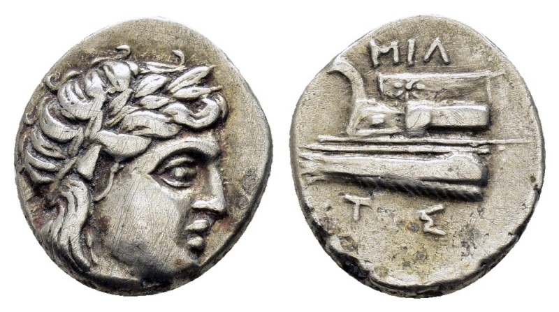 BITHYNIA.Kios.(circa 350-300 BC).Hemidrachm.

Obv : Laureate head of Apollo ri...
