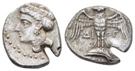 PONTOS. Amisos (as Peiraieos). Siglos or Drachm (Circa 435-370 BC). Diog-, magistrate.

Obv: Head of Hera left, wearing ornamented stephanos.
Rev: ...
