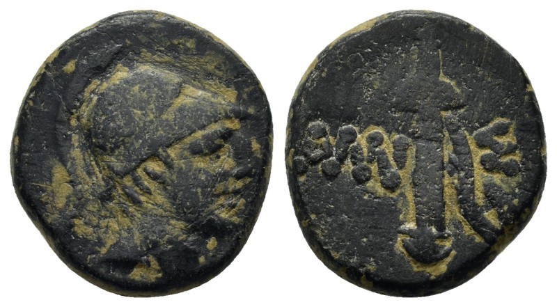 PONTOS.Amisos.Time of Mithradates VI.(Circa 111-90 BC).Ae.

Obv : Helmeted hea...