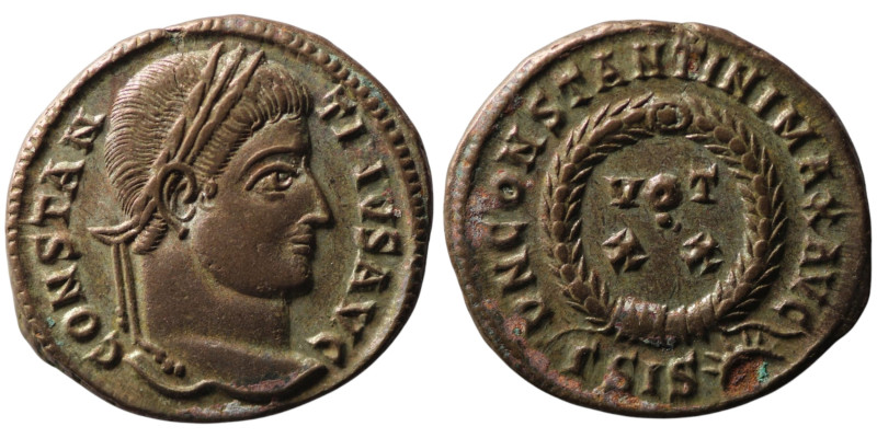 Constantine I 'the Great' (AD 307/10-337). Siscia
AE Follis (19mm, 2,86g)
