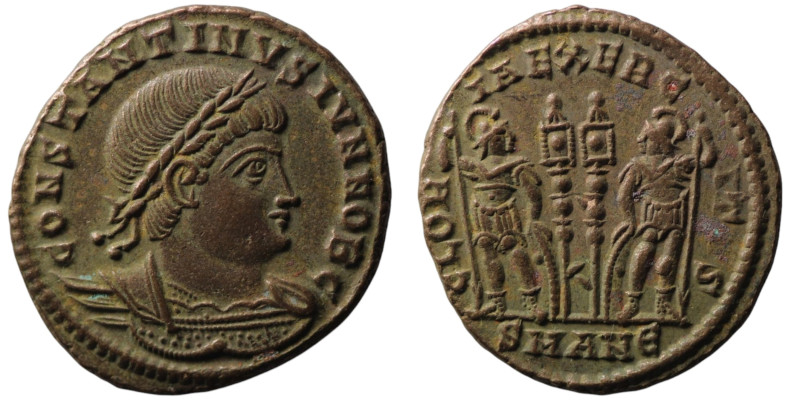 Constantine II, Caesar (AD 316-337). Antioch
AE Follis (18mm, 2,22g)