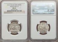 French India. Arcot Rupee AH 1218 Year 43 (1844/5) MS65 NGC, KM15. A blast white example glowing with vibrant mint luster. From the Hamilton Collectio...