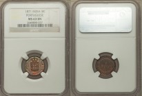 Portuguese Colony - Goa. Luiz I 5 Reis 1871 MS63 Brown NGC, KM302. Richly toned with prominent flourishes of neon blue, green, and electric purple on ...