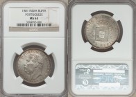 Portuguese Colony - Goa. Luiz I Rupia 1881 MS63 NGC, KM312. A visual masterpiece and certainly in a class of its own when it comes to issues of the Po...