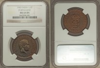 Portuguese Colony - Goa. Carlos I 1/2 Tanga 1903 MS64 Brown NGC, KM16. Despite no prooflike strikings being recorded for this date--though they are no...