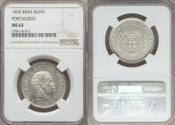 Portuguese Colony - Goa. Carlos I Rupia 1903 MS62 NGC, KM17. Splendid frosting to the king's hair, the devices expressed in full relief and all very w...