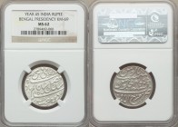 British India. Bengal Presidency Rupee Year 45 (Frozen Date, c. 1820-1831) MS62 NGC, Farrukhabad mint, KM69, Stevens-6.22. A radiant, soft silver exam...
