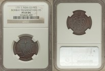 British India. Bombay Presidency Proof Pice 1791 PR64 Brown NGC, Bombay mint, KM193. Delightfully subdued mirror-like surfaces evincing a dabbling of ...