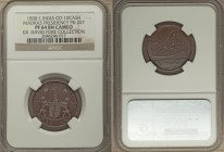 British India. Madras Presidency Proof 10 Cash 1808 PR64 Brown Cameo NGC, KM319, Prid-207. Struck to admirable sharpness, the rims raised, the fields ...