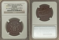 British India. Madras Presidency Proof 20 Cash 1808 PR65 Brown NGC, KM321, Prid-198. Fully struck down to the most minute detail, a feature simply onl...