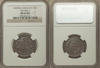 British India. East India Company 1/4 Anna 1835-(b) MS64 Brown NGC, Bombay mint, KM446.2. A piece that exists with utterly negligible flaws and fully ...