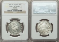 British India. William IV Rupee 1835.-(c) MS64 NGC, Calcutta mint, KM450.3, S&W-1.39. Type C Bust, Type II Reverse. Struck to an imposing relief, the ...