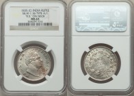 British India. William IV Rupee 1835.-(c) MS63 NGC, Calcutta mint, KM450.4, S&W-1.36. Type A Bust, Type I Reverse. A contained patch of mottled carame...
