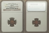 British India. Victoria 2 Annas 1883-(b) MS65 NGC, Bombay mint, Bead mm, KM488. S&W-6.375. Type A Bust, Type I Reverse. Presently tied for the finest ...