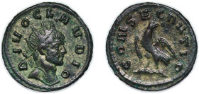 Rome Roman Empire 270 BI Antoninianus - Claudius II Gothicus (CONSECRATIO) Billon Rome Mint 3.98g AU RIC V.1 266 OCRE ric.5.cg.266