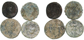 Rome Roman Empire 3rd - 4th Centuries AE Coinage (4 Lots) Bronze VF