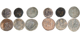 Rome Roman Empire 3rd - 4th Centuries AE Coinage (6 Lots) Bronze VF