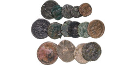 Rome Roman Empire 3th - 5th Centuries AE Coinage (15 Lots) Bronze VF