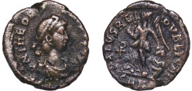 Rome Roman Empire null SMK AE Nummus - Theodosius I (SALVS REIPVBLICAE) Bronze Cyzicus Mint 1.18g VF RIC IX 26b
