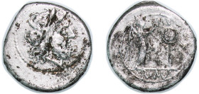 Rome Roman Republic (ancient) 211 BC AR Victoriatus (ROMA) Silver 2.87g VF RRC 53/1 CRR 230 RBW 191