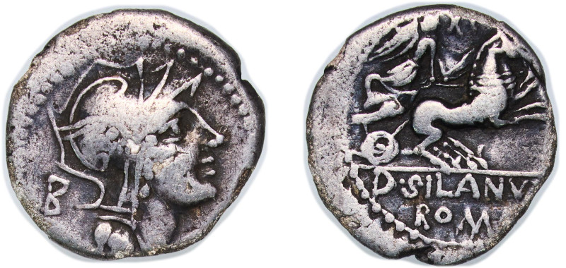 Rome Roman Republic (ancient) 91 BC AR Denarius (Junia: Decimus Junius Silanus; ...