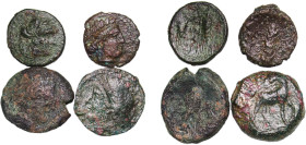 Greece (ancient) 4th - 1st Centuries BC AE Coinage (4 Lots) Bronze VF