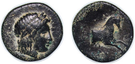Greece (ancient) Kolophon Ionia 330 BC - 190 BC AE Chalkon Bronze 2.1g VF SNG von Aulock 7912