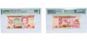 Belize Constitutional Monarchy 2005 5 Dollars - Elizabeth II Paper PMG Gem Uncirculated 66 EPQ P 61 P 67 TBB 319 TBB 325