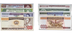 Bolivia Republic 1984 Pesos Bolivianos (3 Lots) Paper UNC
