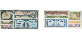 Cuba First Republic 1949 - 1960 Peso Set (6 Lots) Paper XF