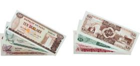 Guyana Republic 1966 - 1992 Dollars (3 Lots) Paper UNC