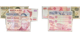 Mexico United Mexican States 1998 - 2000 Pesos (5 Lots) Paper XF
