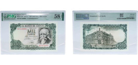 Spain Kingdom 1971 1000 Pesetas (Centennial of the Bank of Spain) Paper PMG Choice About Unc 58 P 154
