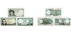 Spain Nationalist Government 1954 5 Pesetas (3 Lots) Paper UNC