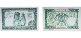 Spain Nationalist Government 1957 1000 Pesetas Paper AU P 149