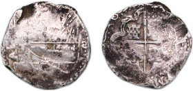 Bolivia Spanish colony 1626 - 1648 P T 8 Reales - Philip IV Silver Potosi Mint 27.4g VF KM 19a