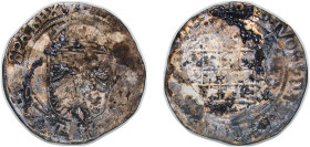 Low countries feudal Duchy of Brabant Spanish possession 1521 - 1556 ½ Silver Real - Charles V Billon (.458 silver) Antwerp Mint 2.55g VF GH 191-1/2 V...