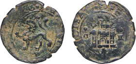 Spain Kingdom 1520 - 1566 C 2 Maravedis - In the name of Ferdinand V and Isabella I Billon (.024 silver) Cuenca Mint 3.36g VF