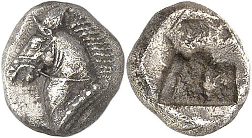 GRÈCE ANTIQUE - GREEK
Éolide, Kymé. Obole ND (VIe-Ve s. av. J.-C.), Cymé.
Av. ...