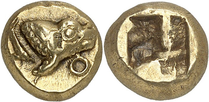 GRÈCE ANTIQUE - GREEK
Ionie, Phocée. Hecté d’électrum (sixième de statère) ND (...
