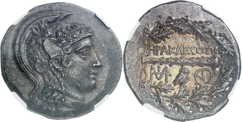 GRÈCE ANTIQUE - GREEK
Ionie, Héraclée du Latmos. Tétradrachme, variété à la cho...