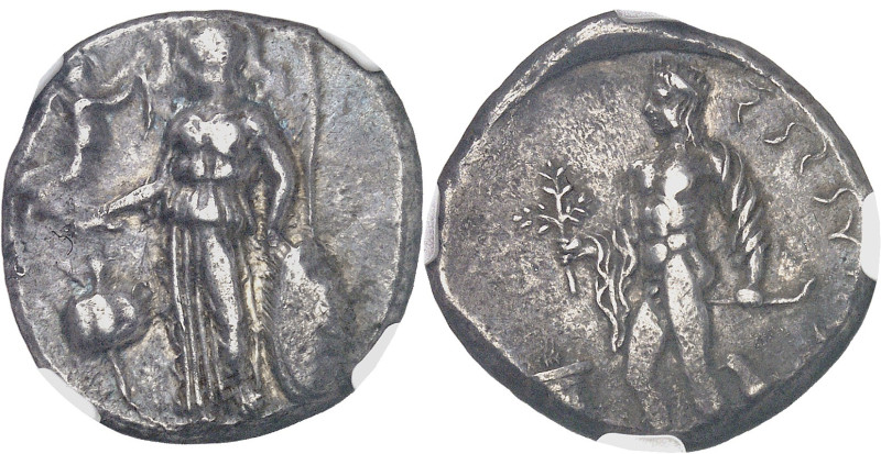 GRÈCE ANTIQUE - GREEK
Pamphylie, Sidé. Statère ND (c.400-350 av. J.-C.), Sidé....