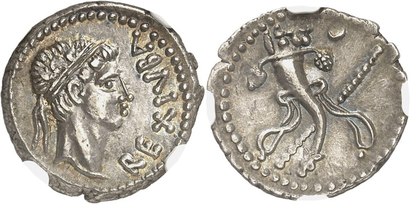 GRÈCE ANTIQUE - GREEK
Maurétanie, Juba II (25 av. J.-C.- 23 ap. J.-C.). Denier ...