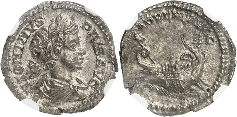 EMPIRE ROMAIN - ROMAN
Caracalla (198-217). Denier ND (202), Rome.
Av. ANTONINV...