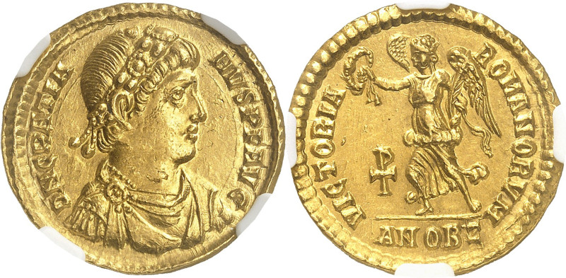 EMPIRE ROMAIN - ROMAN
Gratien (367-383). Médaillon d’1 solidus 1/4 (festaureus)...