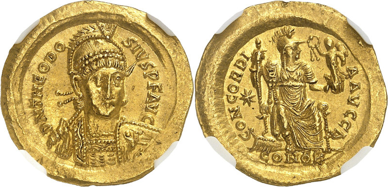EMPIRE ROMAIN - ROMAN
Théodose II (402-450). Solidus ND (408-420), Constantinop...